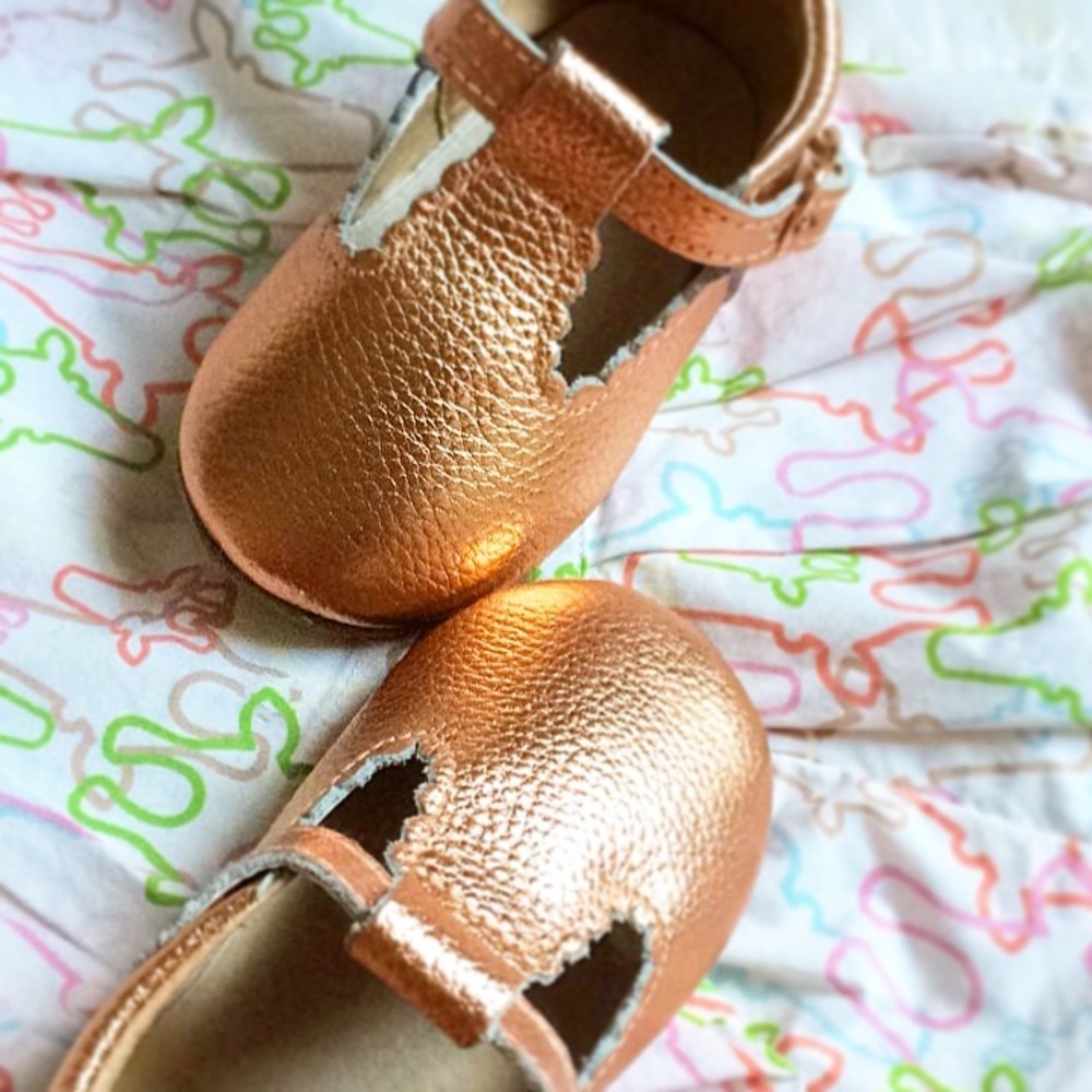 Rose Gold t-bar shoes🌟🌞 - Picture 2 of 6